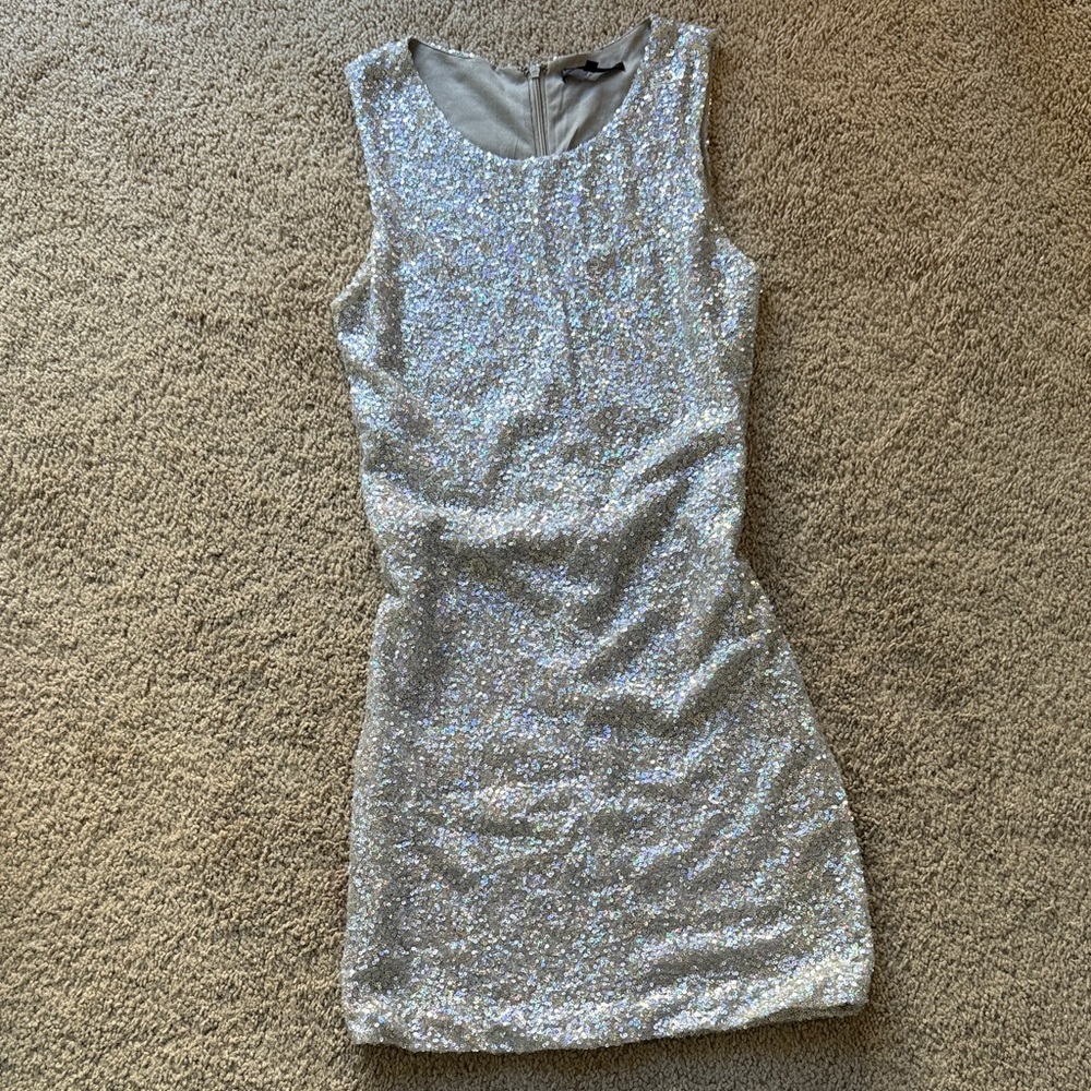 Silver Sequin Dress